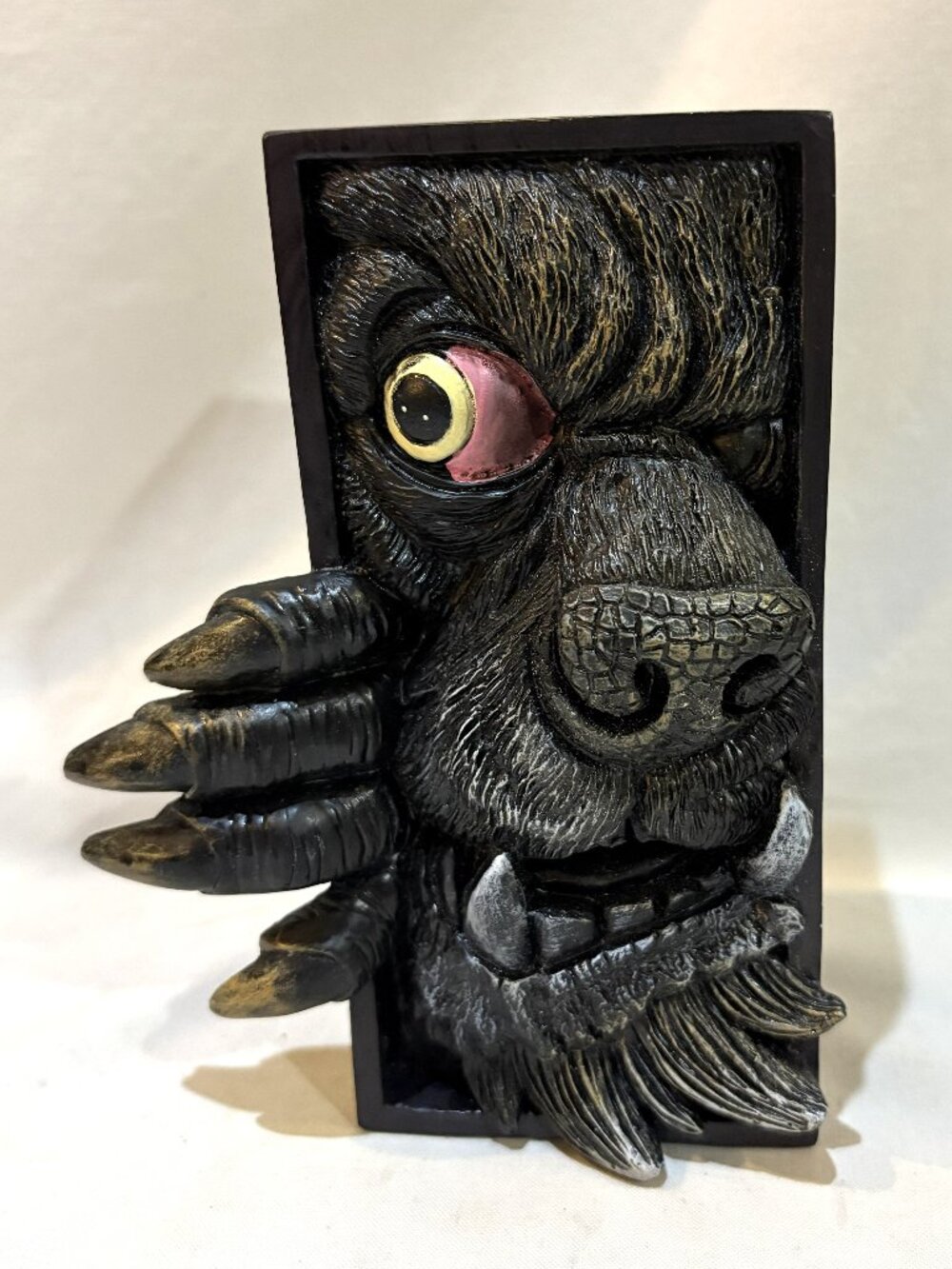 Horror Bookshelf Peeping Monster Scary Halloween Resin Figurine